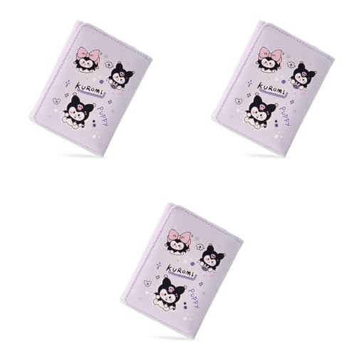 PALAY® Girls Wallet Kawaii Sanrio Purse Cartoon Kuromi Card Bag Coin Purple Trio-fold Cash Gift Birthday 3PCS PALAY® Girls Wallet Kawaii Sanrio Purse Cartoon Kuromi Card Bag Coin Purple Trio-fold Cash Gift Birthday 3PCS